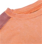 Cav Empt - Panelled Loopback Cotton-Jersey Sweatshirt - Orange