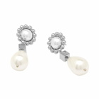Shrimps Women's Gibson Earrings in Cream/Silver