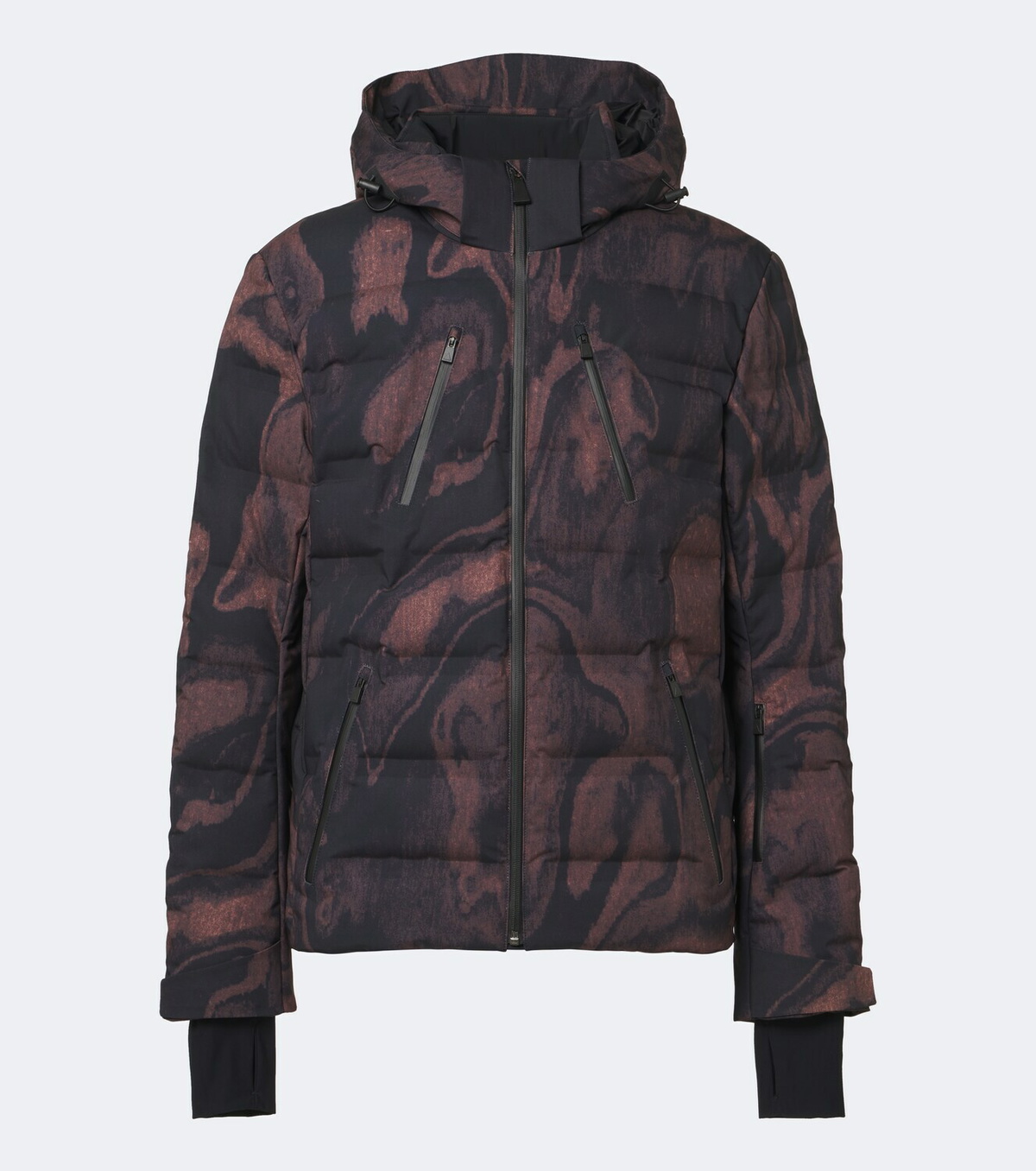 Aztech Mountain Nuke printed hooded down ski jacket