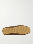 Mr P. - Plush-Lined Suede Slippers - Brown