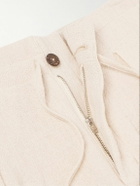 Monitaly - Straight-Leg Pleated Cotton Shorts - Neutrals