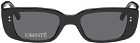 KIMHĒKIM Black One Logo Slim Sunglasses