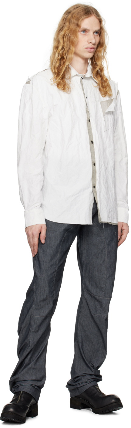 CARNET-ARCHIVE White Skin-Off Shirt