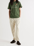 Museum Of Peace & Quiet - L'Horizon Logo-Print Cotton-Jersey T-Shirt - Green