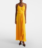 Alaïa Draped halterneck jersey maxi dress