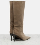 Brunello Cucinelli Monili suede knee-high boots