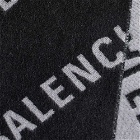 Balenciaga Macro Logo Scarf in Black/White