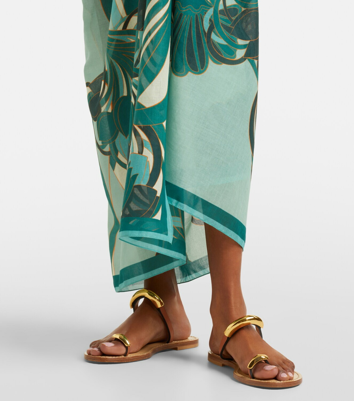 La DoubleJ Printed cotton beach cover-up