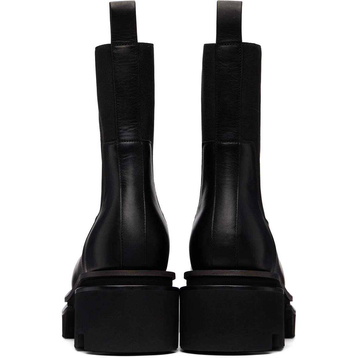 Rick Owens Black Tower Beatle Bogun Chelsea Boots