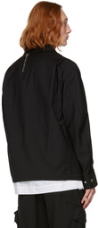 Feng Chen Wang Black Semi-Sheer Shirt Jacket