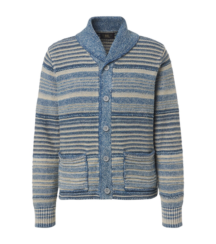 Photo: RRL Striped cotton and linen cardigan