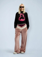 Palm Angels Spray Bear Fitted Crew Sweatshirt