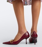 Gucci Helena Horsebit leather pumps