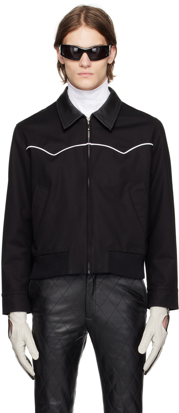 Ernest W. Baker Black Western Harrington Jacket Ernest W. Baker