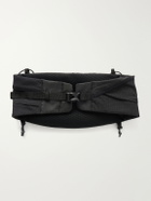 Portal - Borders Embroidered Ripstop-Trimmed Mesh Belt Bag - Black