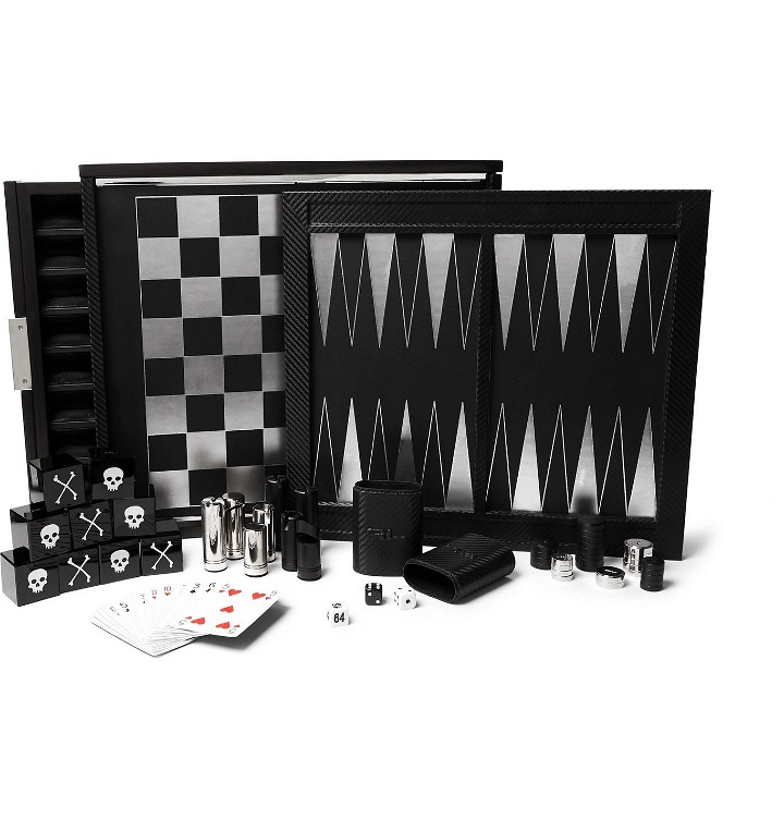 Photo: Ralph Lauren Home - Sutton Carbon-Fibre Leather and Walnut Game Box - Black