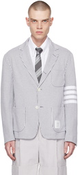 Thom Browne Gray 4-Bar Blazer