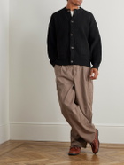 FrizmWORKS - Ribbed Wool-Blend Cardigan - Black