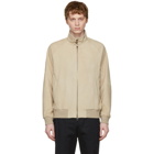 Loro Piana Beige Suede Bomber Jacket