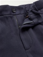 ERMENEGILDO ZEGNA - Tapered Cotton and Silk-Blend Sweatpants - Blue - IT 48