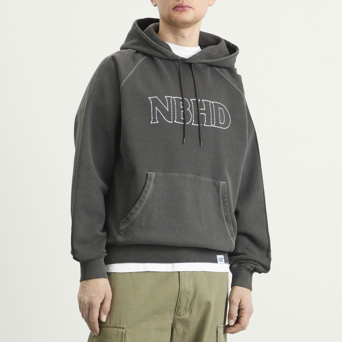 トップス NEIGHBORHOOD PIGMENT DYED SWEAT HOODIELS Neighborhood Men's Pigment Dyed Sweat Hoodie in Black Neighborhood