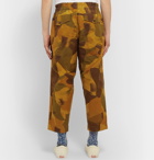 YMC - Tapered Camouflage-Print Organic Cotton-Ripstop Trousers - Brown
