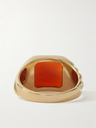 Miansai - Gold Vermeil and Agate Signet Ring - Gold