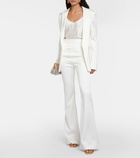 Galvan Bridal Sculpted satin flared pants