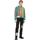 Mr. Saturday Reversible Multicolor Quilted Bomber Jacket