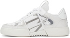 Valentino Garavani White & Silver 'VL7N' Low-Top Sneakers