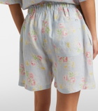 Prada Floral linen shorts