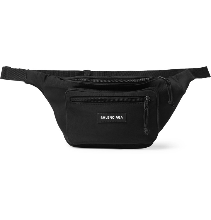 Photo: Balenciaga - Explorer Logo-Appliquéd Canvas Belt Bag - Black