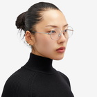 Loewe Eyewear Loewe Slim Round Metal Glasses in Shiny Palladium 