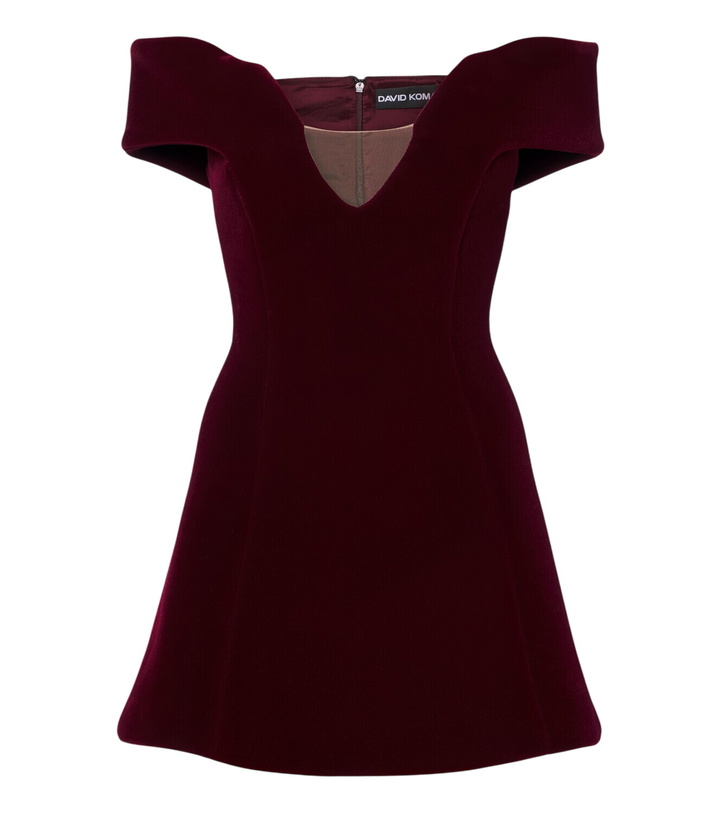 Photo: David Koma Off-shoulder velvet minidress