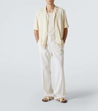 Sunspel Cotton terry bowling shirt