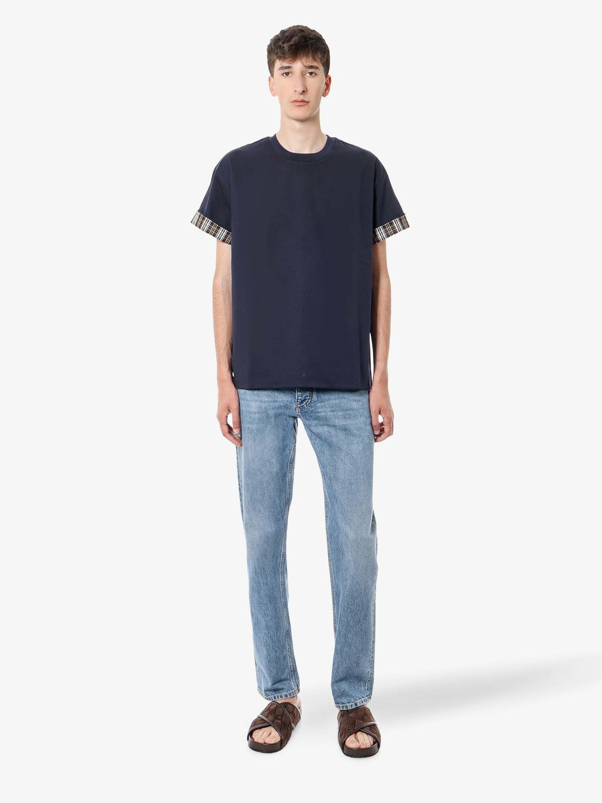 Tシャツ・カットソー BOTTEGA VENETA Men T Shirts 799560V4B70 4121 BLUE Bottega Veneta T Shirt Blue Mens Bottega Veneta