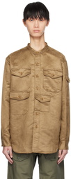 Engineered Garments Khaki North Western Faux-Suede Shirt