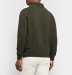 Inis Meáin - Mélange Merino Wool and Linen-Blend Rollneck Sweater - Green