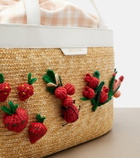 Aquazzura Botanica Medium raffia tote bag