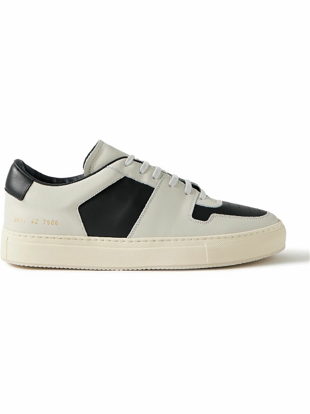 Photo: Common Projects - Decades Two-Tone Leather Sneakers - White