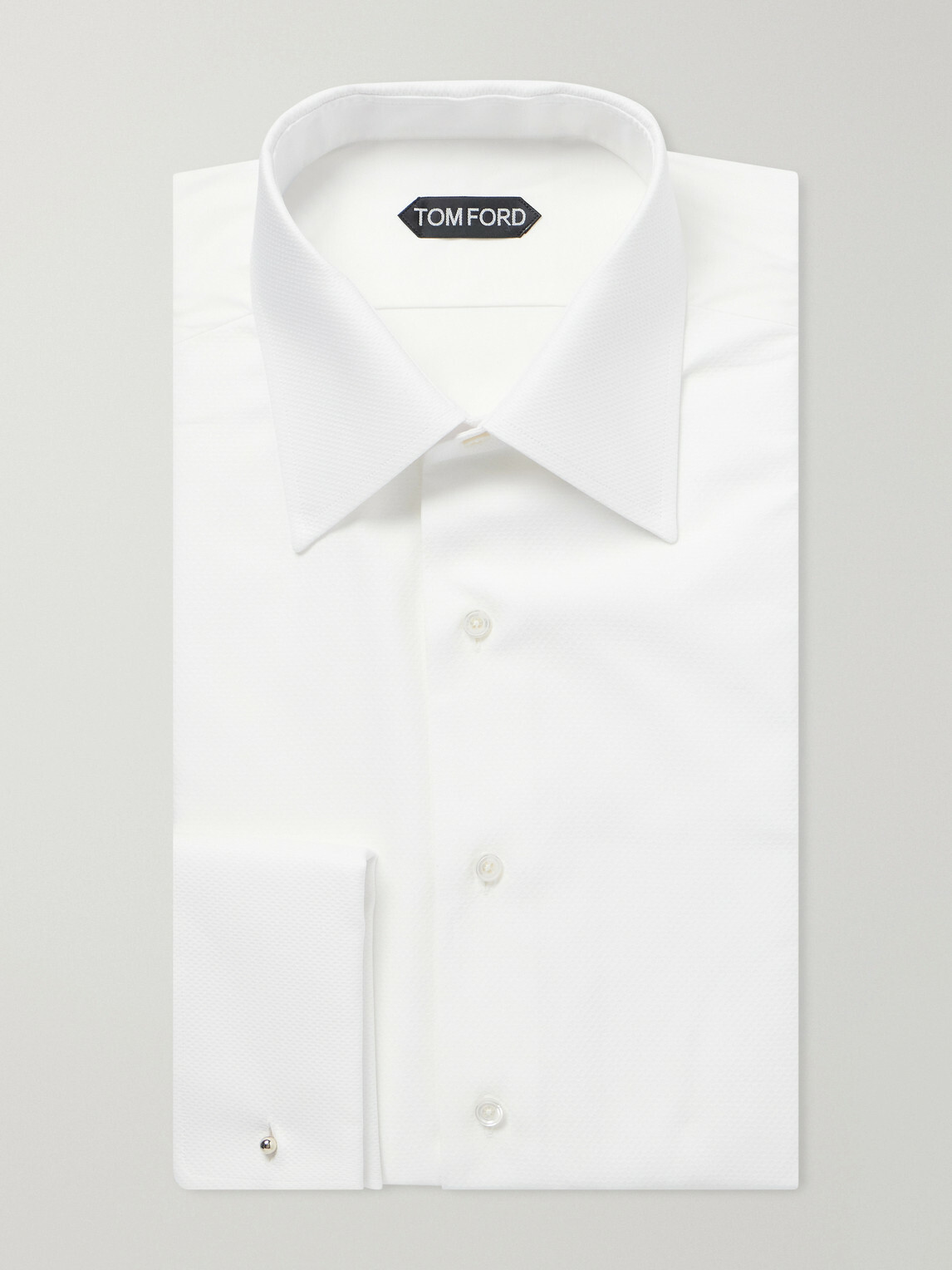 TOM FORD - Cotton-Piqué Shirt - White