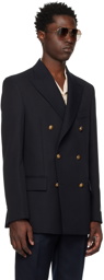 Golden Goose Navy Double-Breasted Blazer