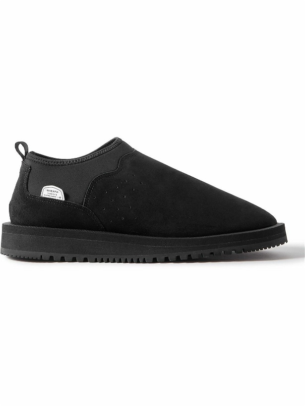 Photo: Suicoke - RON-MWPAB-MID Suede and Shell Slippers - Black