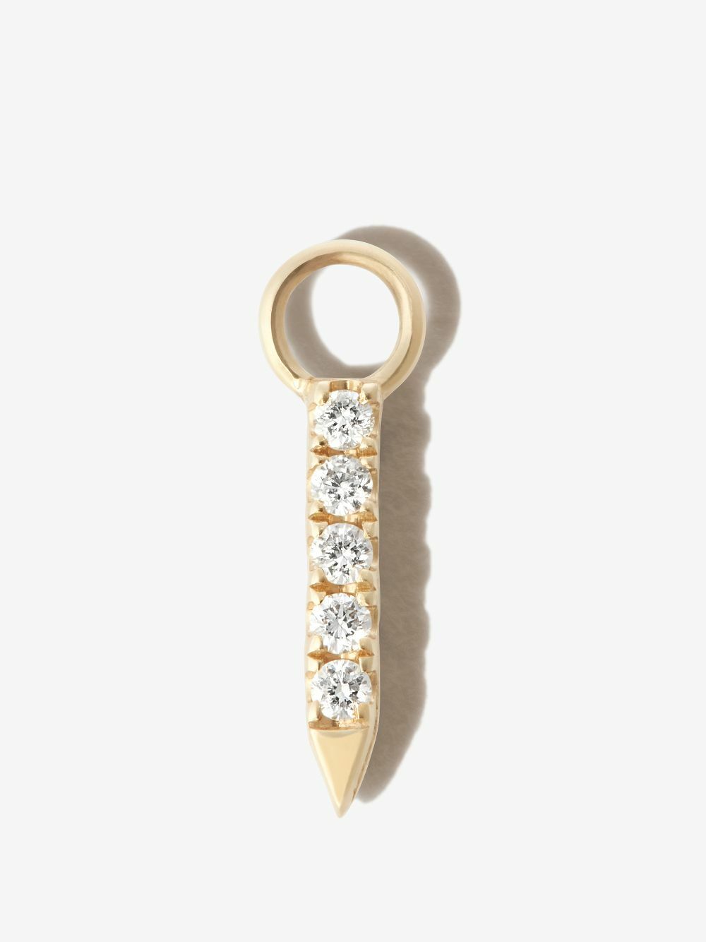 MARIA TASH 18K Yellow Gold Eternity Bar Short Diamond And Sapphire Charm