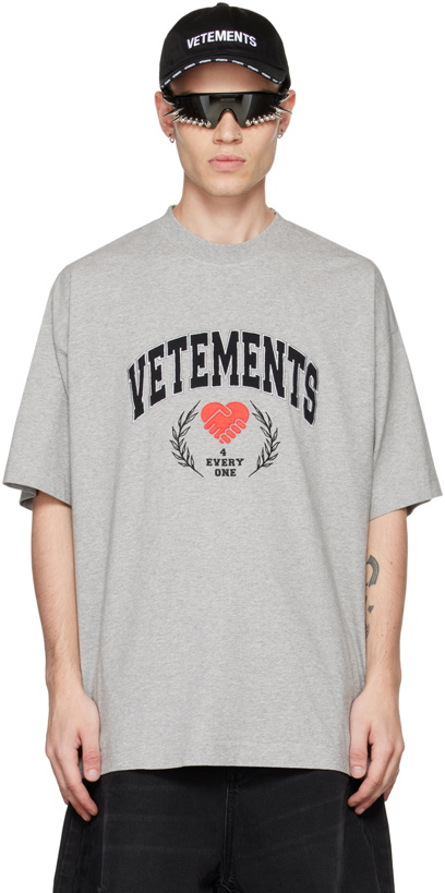 Photo: VETEMENTS Gray Solidarity T-Shirt