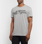 Alexander McQueen - Logo-Print Mélange Cotton-Jersey T-Shirt - Gray