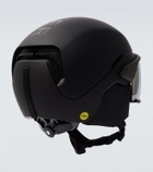 Bogner Leather-trimmed ski helmet