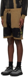 Stone Island Black & Taupe Patch Shorts