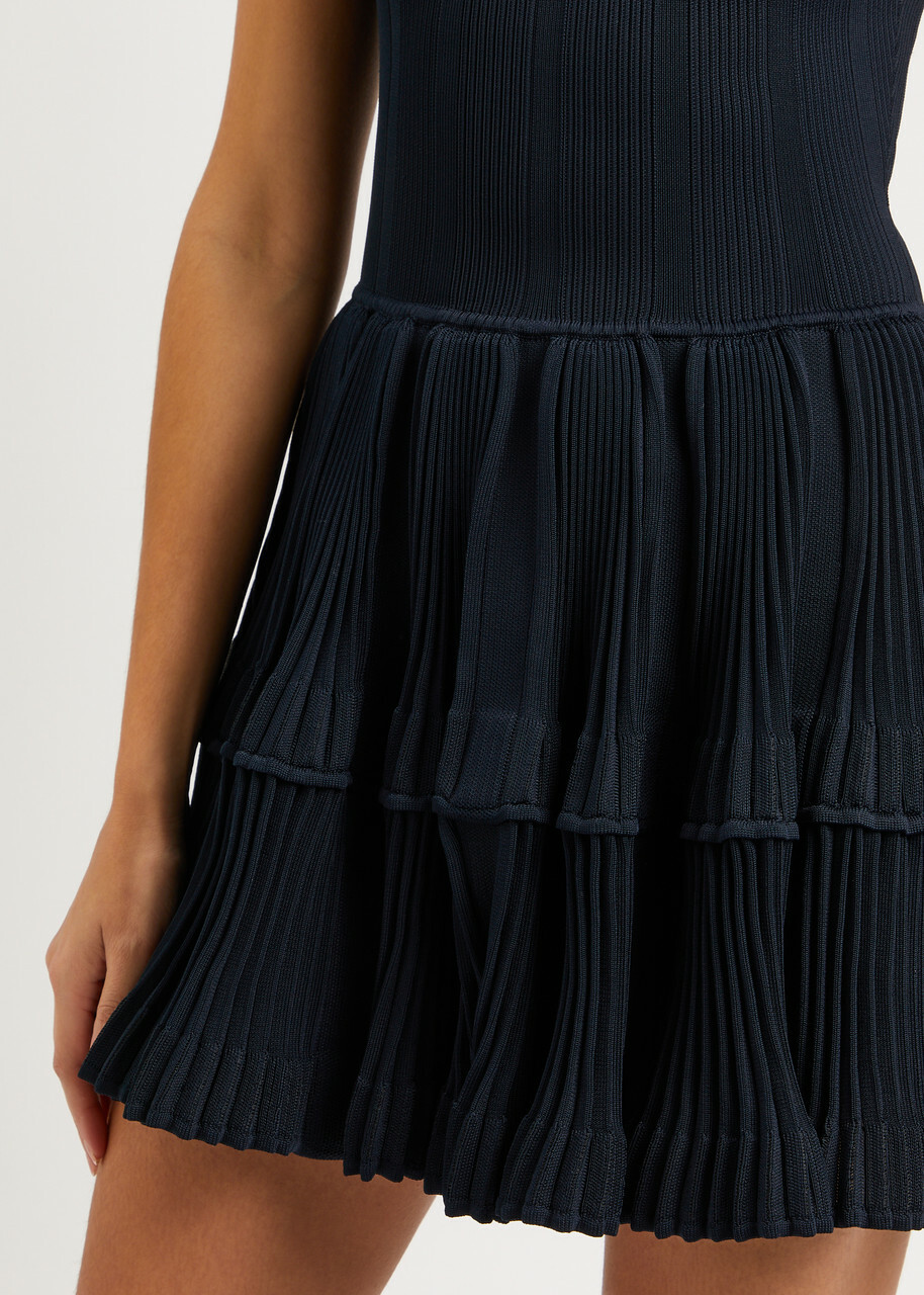 ワンピース ALAIA SHORT CRINOLINE KNIT DRESS ALAÏA DARK BLUE CRINOLINE KNIT DRESS |ALAÏA US