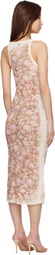 Diesel Pink & Beige M-Blom Midi Dress